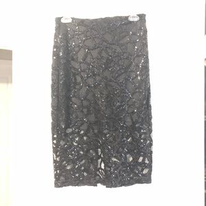 Black sparkly sequin skirt